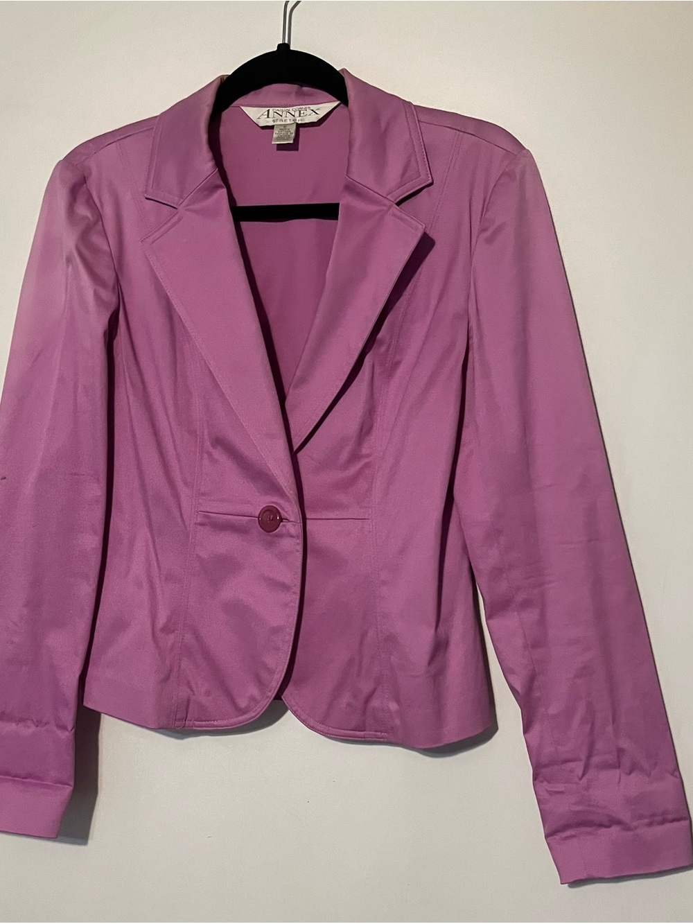 Lavendar Single-Button Tailored Blazer